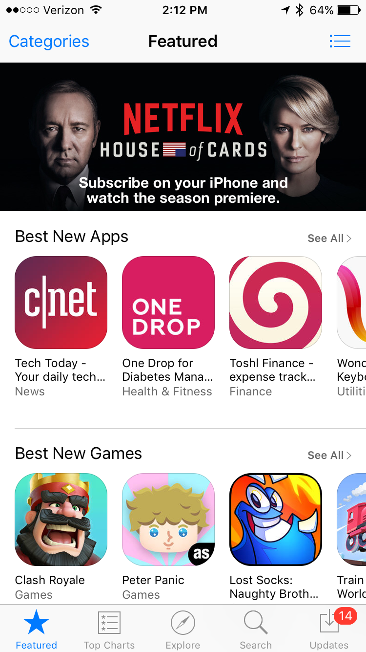CNET Tech Today app featured in the App Store