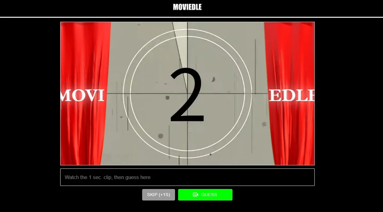 Moviedle daily movie guessing game